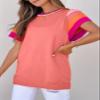 SHEWIN Womens Sweaters Crewneck Spring Tops Lightweight Knit Short Sleeve Sweater Trendy Pullover Top and Blouses Dressy Casual Summer Outfits Pink M view 3