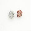 Faship Gorgeous Coral Rhinestone Crystal Clip Ons Earrings - Coral view 3