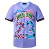 HOPSHION 90s Bel Air Baseball Jersey for Women Button Down Hip Hop Clothing Outfits HP006-#23-Lavender-M view 1