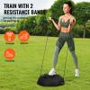 VEVOR 26-inch Half Exercise Ball Trainer, 1500 lbs Capacity Balance Ball, Includes Resistance Bands and Pump, Ideal for Full Body Workouts, Yoga, and Strength Training at Home Gym, Black view 3