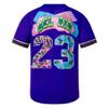 HOPSHION 90s Bel Air Baseball Jersey for Women Button Down Hip Hop Clothing Outfits HP006-#23-Purple-S view 4