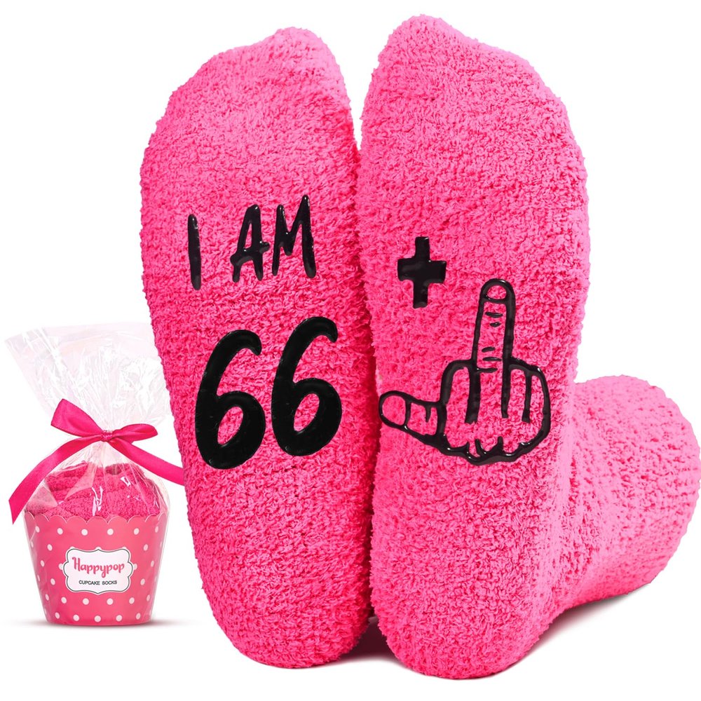 67th Birthday Gifts for Women - Happy 67 Year Old Birthday Gifts Ideas, Gift for 67 Year Old, 67th Socks in Pink