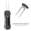 POENVFPO Stainless Steel Divot Repair Tool Ball Marker, Lightweight | Foldable Design, Used in Courses | Clubs view 3