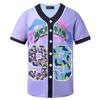 HOPSHION 90s Bel Air Baseball Jersey for Women Button Down Hip Hop Clothing Outfits HP003-#99-Lavender-XXL view 1