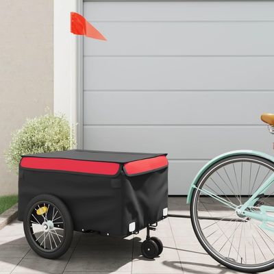 SKM Bike Trailer Black and Red 45 kg Iron (Weight-12KG)-4104