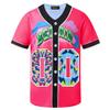 HOPSHION 90s Bel Air Baseball Jersey for Women Button Down Hip Hop Clothing Outfits HP004-#00-Red-XL view 1