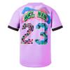 HOPSHION 90s Bel Air Baseball Jersey for Women Button Down Hip Hop Clothing Outfits HP006-#23-Pink-S view 4