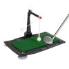 Ongniong Golf Swing and Hitting Trainer with Adjustable Height Golf Swing Trainer Aid Floor Mount Golf Hitting Aid Simulators with Bottom Suction Cups Golf Training Equipment with Turf Training Mat view 1