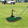 Ongniong Golf Swing and Hitting Trainer with Adjustable Height Golf Swing Trainer Aid Floor Mount Golf Hitting Aid Simulators with Bottom Suction Cups Golf Training Equipment with Turf Training Mat view 4