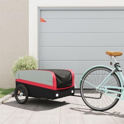 SKM Bike Trailer Black and Red 45 kg Iron (Weight-14KG)-4048