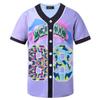 HOPSHION 90s Bel Air Baseball Jersey for Women Button Down Hip Hop Clothing Outfits HP005-#88-Lavender-L view 1