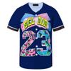 HOPSHION 90s Bel Air Baseball Jersey for Women Button Down Hip Hop Clothing Outfits HP006-#23-Navy-XS view 1