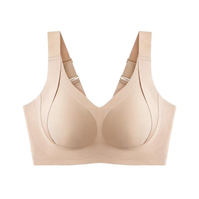 Plus Size Comfort Shaper Bra, Wireless Support Bras for Older Women No Underwire Skin