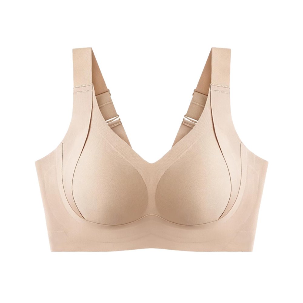 Plus Size Comfort Shaper Bra, Wireless Support Bras for Older Women No Underwire Skin