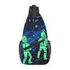 VTCTOASY Sling Bag Crossbody Sling Backpack for Men Women Glow in The Dark Cross Chest Bag Travel Hiking Daypack view 1