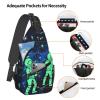 VTCTOASY Sling Bag Crossbody Sling Backpack for Men Women Glow in The Dark Cross Chest Bag Travel Hiking Daypack view 4
