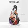 WSOIHFEC Sling Bag for Women Men Chest Bag Butterflies and wildflowers Crossbody Bag Small Sling Backpack Fanny Packs Hiking Daypack view 2