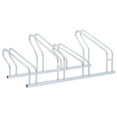 SKM Bicycle Stand for 4 Bikes Floor Freestanding Galvanised Steel (Weight-6KG)-5575