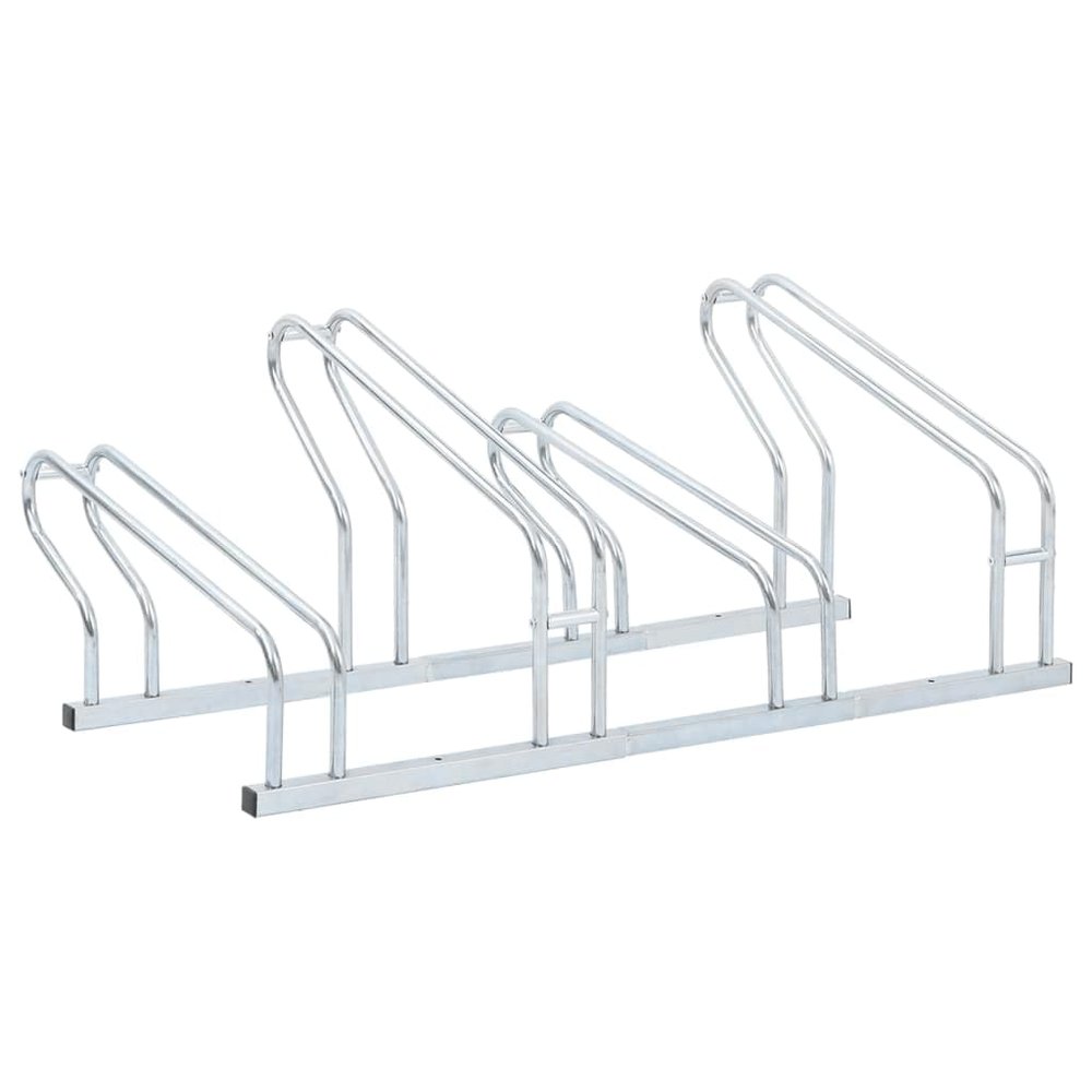 SKM Bicycle Stand for 4 Bikes Floor Freestanding Galvanised Steel (Weight-6KG)-5575