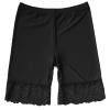 Slip Shorts for Women High Waist Lace Leggings Shorts Soft Stretch Boyshorts Panties Under Dress Underwear Yoga Shorts A- Black view 3