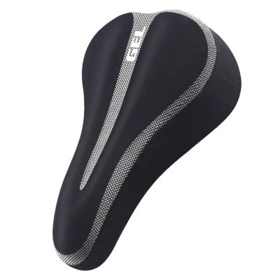 cdar Bike Seat Cover Wear Resistant Non-Slip Adjustable Fastener Tape Secure Universal Bicycle Saddle Cushion Cover Black & White