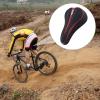 cdar Bike Seat Cover Wear Resistant Non-Slip Adjustable Fastener Tape Secure Universal Bicycle Saddle Cushion Cover Black & White view 2
