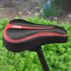cdar Bike Seat Cover Wear Resistant Non-Slip Adjustable Fastener Tape Secure Universal Bicycle Saddle Cushion Cover Black & White view 3