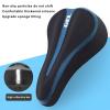 cdar Bike Seat Cover Wear Resistant Non-Slip Adjustable Fastener Tape Secure Universal Bicycle Saddle Cushion Cover Black & White view 4