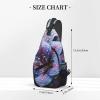 WSOIHFEC Sling Bag for Women Men Chest Bag Blue and purple flowers Crossbody Bag Small Sling Backpack Fanny Packs Hiking Daypack view 2