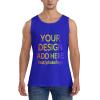 Custom Sleeveless Shirts Tank Tops, Personalized T Shirt with Your Own Text/Image/Logo,Customize Shirt Your Design for Gift X-Large Blue view 1
