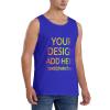Custom Sleeveless Shirts Tank Tops, Personalized T Shirt with Your Own Text/Image/Logo,Customize Shirt Your Design for Gift X-Large Blue view 3