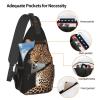 VTCTOASY Sling Bag Crossbody Sling Backpack for Men Women African Leopard on Rock Cross Chest Bag Travel Hiking Daypack view 3
