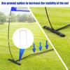 PLYOGO Volleyball Net, 14FT Portable Volleyball Net for Backyard, Adjustable Height and Instant Setup, Professional Freestanding Training Practice Set for Indoor and Outdoor with Carry Bag view 4