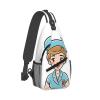 WSOIHFEC Sling Bag for Women Men Chest Bag Cartoon nurse image Crossbody Bag Small Sling Backpack Fanny Packs Hiking Daypack view 1