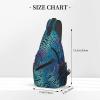 WSOIHFEC Sling Bag for Women Men Chest Bag Blue zebra print Crossbody Bag Small Sling Backpack Fanny Packs Hiking Daypack view 2