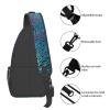 WSOIHFEC Sling Bag for Women Men Chest Bag Blue zebra print Crossbody Bag Small Sling Backpack Fanny Packs Hiking Daypack view 4