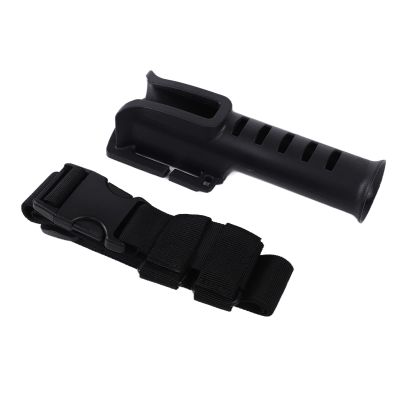 Restokki Fishing Belt Black Portable Adjustable Corrosions Resistant Fishing Rod Belt Holder with Rod Holder for Outdoor Fishing