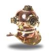 Vintage Handmade Marine Mini Divers Miniature US Navy Copper Finish Scuba Diving Divers D-12 (Helmet) view 1