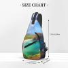 WSOIHFEC Sling Bag for Women Men Chest Bag View of Two Beaches Crossbody Bag Small Sling Backpack Fanny Packs Hiking Daypack view 2