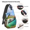 WSOIHFEC Sling Bag for Women Men Chest Bag View of Two Beaches Crossbody Bag Small Sling Backpack Fanny Packs Hiking Daypack view 3