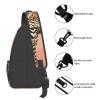 WSOIHFEC Sling Bag for Women Men Chest Bag Striped Leopard Crossbody Bag Small Sling Backpack Fanny Packs Hiking Daypack view 4