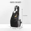 WSOIHFEC Sling Bag for Women Men Chest Bag Black Cute Cat Crossbody Bag Small Sling Backpack Fanny Packs Hiking Daypack view 2