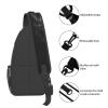 WSOIHFEC Sling Bag for Women Men Chest Bag Black Cute Cat Crossbody Bag Small Sling Backpack Fanny Packs Hiking Daypack view 4