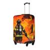 HCBPWVQA Luggage Cover Protector Washable Stretch Suitcase Protector Firefighter Fireman Flame Suitcase Cover Anti-Scratch Travel Baggage Covers Fits 18-32 Inch Luggage Protectors, X-Large, Black view 2
