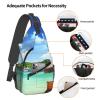 WSOIHFEC Sling Bag for Women Men Chest Bag Tropical Holidays Crossbody Bag Small Sling Backpack Fanny Packs Hiking Daypack view 3