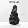 WSOIHFEC Sling Bag for Women Men Chest Bag Black Rose Crossbody Bag Small Sling Backpack Fanny Packs Hiking Daypack view 2