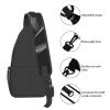 WSOIHFEC Sling Bag for Women Men Chest Bag Black Rose Crossbody Bag Small Sling Backpack Fanny Packs Hiking Daypack view 4
