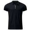 Ymosrh Men's Polo Shirts, Short Sleeve Zipper Business Casual Polos Lightweight Athletic Golf Tshirt Polos for Shirts (3XL, Black) view 4