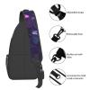 WSOIHFEC Sling Bag for Women Men Chest Bag Purple Butterfly Crossbody Bag Small Sling Backpack Fanny Packs Hiking Daypack view 4