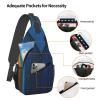 WSOIHFEC Sling Bag for Women Men Chest Bag Blue background Crossbody Bag Small Sling Backpack Fanny Packs Hiking Daypack view 3